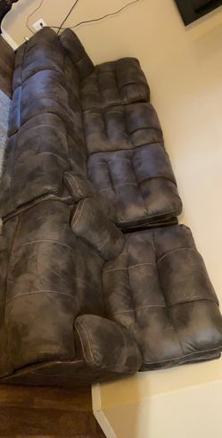Recliners, 2 couches and 1 single seat (brown)