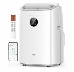 Dreo - Aire acondicionado portátil,  BTU ASHRAE (5000 BTU DOE) Unidad inteligente de aire acondicionado para dormitorio con enfriamiento sin drenaje, 