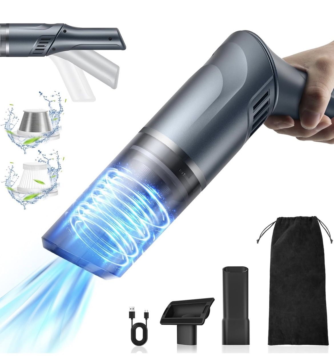 π In π¦ Handheld Car Vacuum Cordless Rechargeable15000Pa High Power with Brushless Motor,Mini Portable Vacuum Cleaner for Car Home