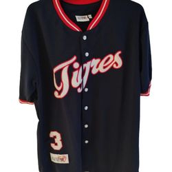 Liga Venezuela Baseball Tigres Tigers Beisbol Jersey Polar Maltin Large Blue

