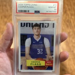 Cooper Flagg Topps Living GEM PSA 10