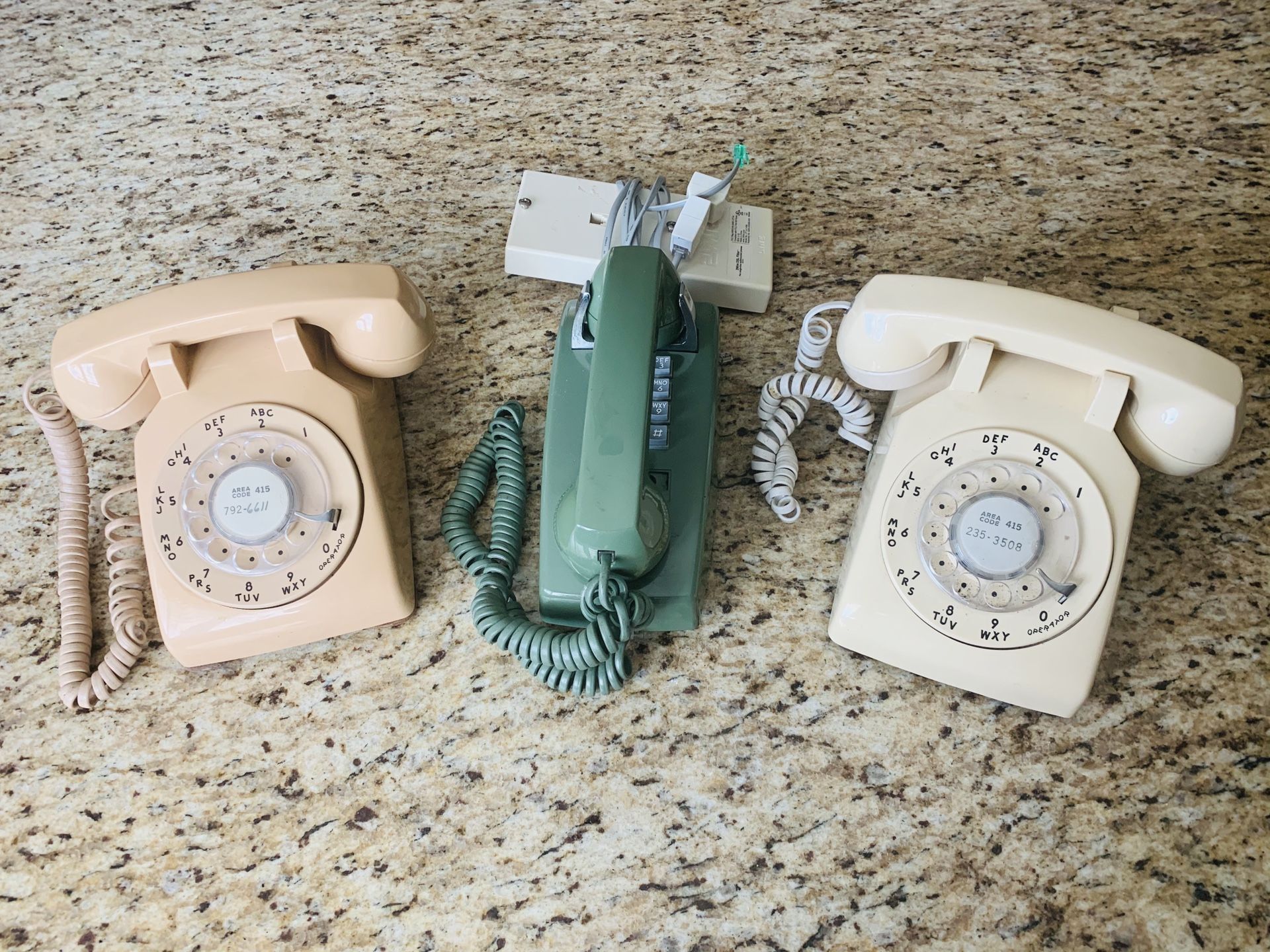 Lot of 3 Vintage Antique Western Electric Bell System Telephones