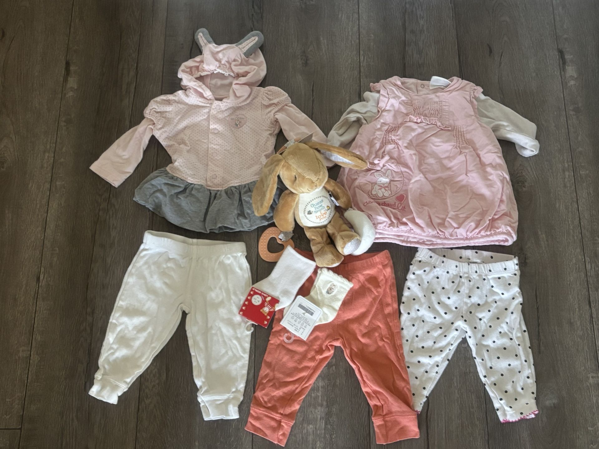 3-6M Baby Girl Clothes and New Teether Toy