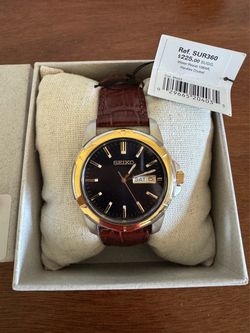 Brand New Seiko SUR360 Quartz Watch – Two-Tone – Box & Tag