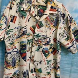 Men’s Collared Florida Shirt. Large