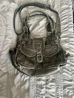 Angel Kiss Gray Y2K/Moto Hobo Bag
