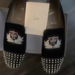 Christian Louboutin Harvanana Flat Velvet/GG/Spikes