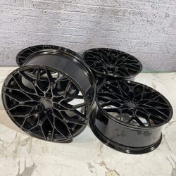 19 Inch Staggered BMW 1000M Style Gloss Black Wheels Rims 19x8.5/9.5 (5x120) For F30 F32 F34 F36 