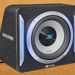 🚨 No Credit Needed 🚨 Alpine LED Subwoofer 12" Custom Sealed Enclosure S2-SB12 1800 Watts System 🚨 Payment Options Available 🚨 