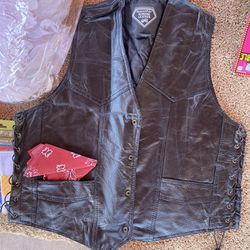 Leather Vest Large