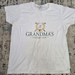 Grandma's Country Club Golf Graphic T-Shirt – White Novelty Tee