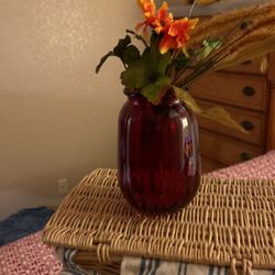 Ruby Red Vase