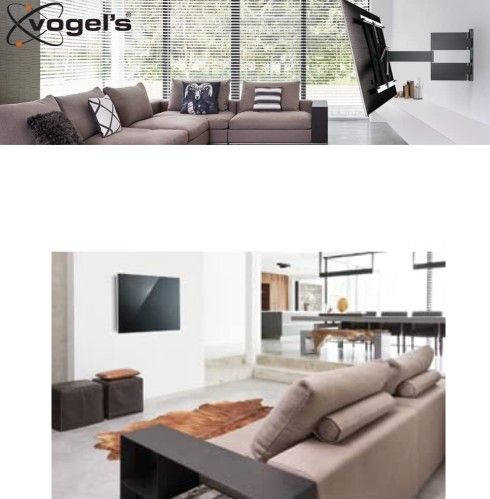 Vogel's THIN 545 Premium TV Wall Mount, Ultra-Low Profile and Ultra-Smooth Full Motion 180° Swivel and 20° Tilt, Suitable for 40 to 65 Inch TV's, Blac