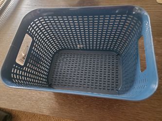 Storage Essentials Blue Plastic Storage Basket 