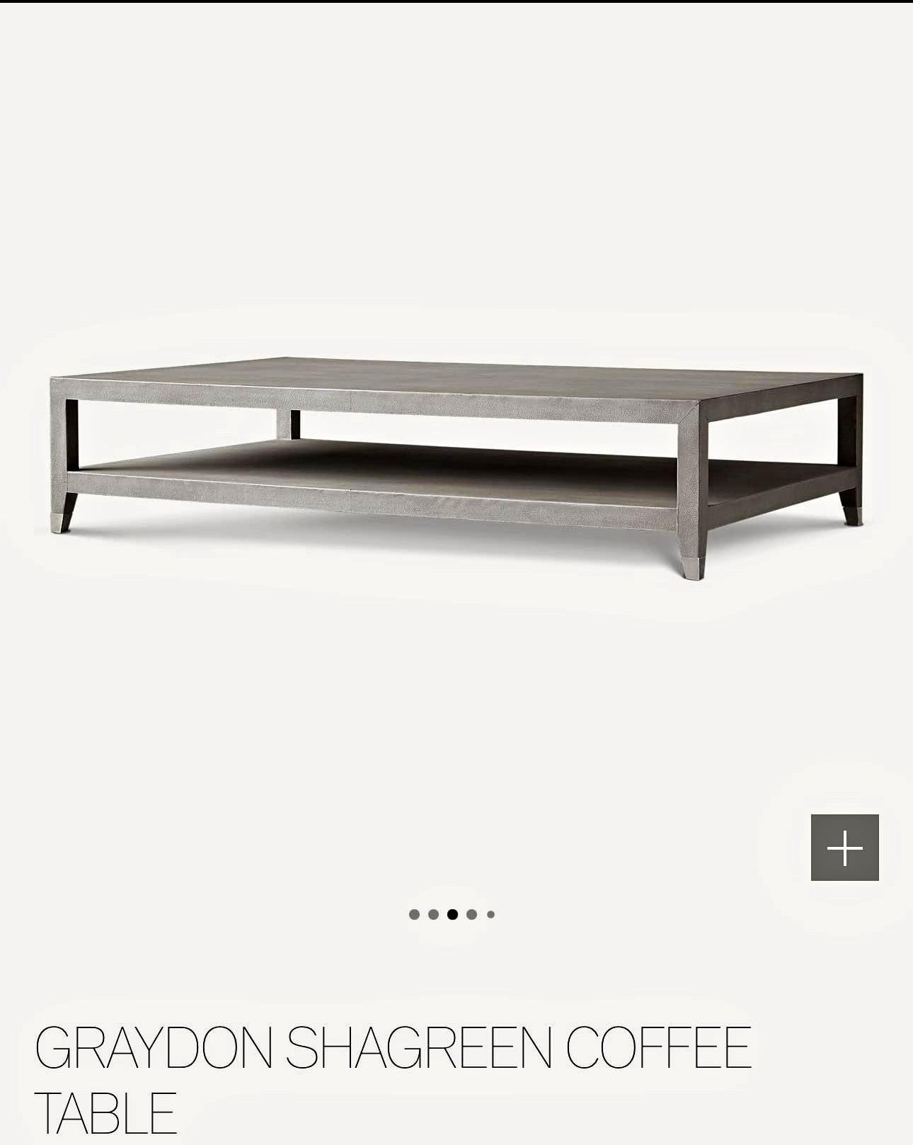 Restoration Hardware Grayson shagreen coffee table excellent condition