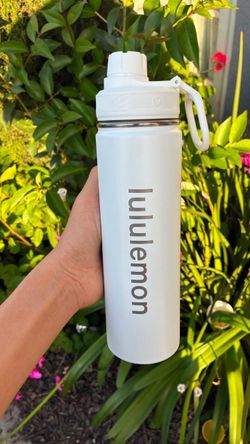 Lululemon White Insulated Water Bottle