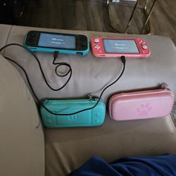 Nintendo Switch Lite 1 Green 1 Pink