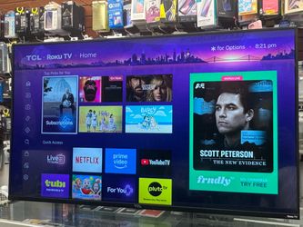 TCL 43S517 43" 4K UHD HDR Roku Smart LED TV WiFi HDMI Tested Working
