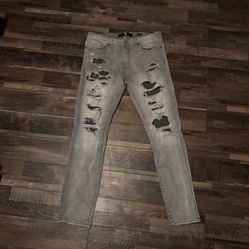Jordan Craig Mens Gray/Black Jeans 36/32