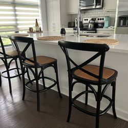 Bistro Counter & Bar Stool (3) From William Sonoma 