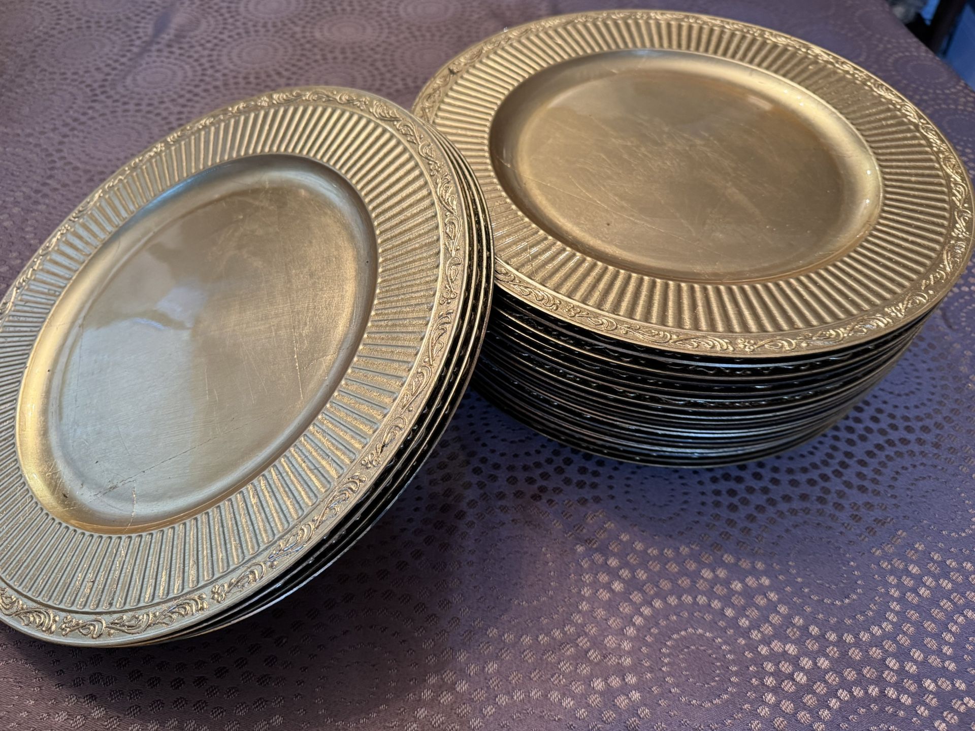 Lot of 50 Gold Color Chargers