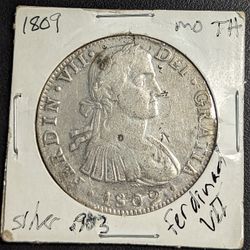 1809 Mexico Mo TH 8 Reales Silver Spanish Colonial Coin