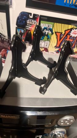 Black Plastic Display Easel Stands Set lot of 3