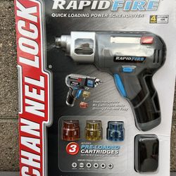 Channel Lock Rapid Fire Power Cordless Screwdriver 3.6V 18 Driver Bits - NEW