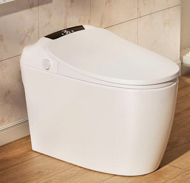 Smart Toilet with Bidet Built in - Bidet Toilet with Water Tank and Pump for 1.1 GPF Auto Dual Flush, Auto Open/Close, Foam Dispenser, Heated Seat, Wa