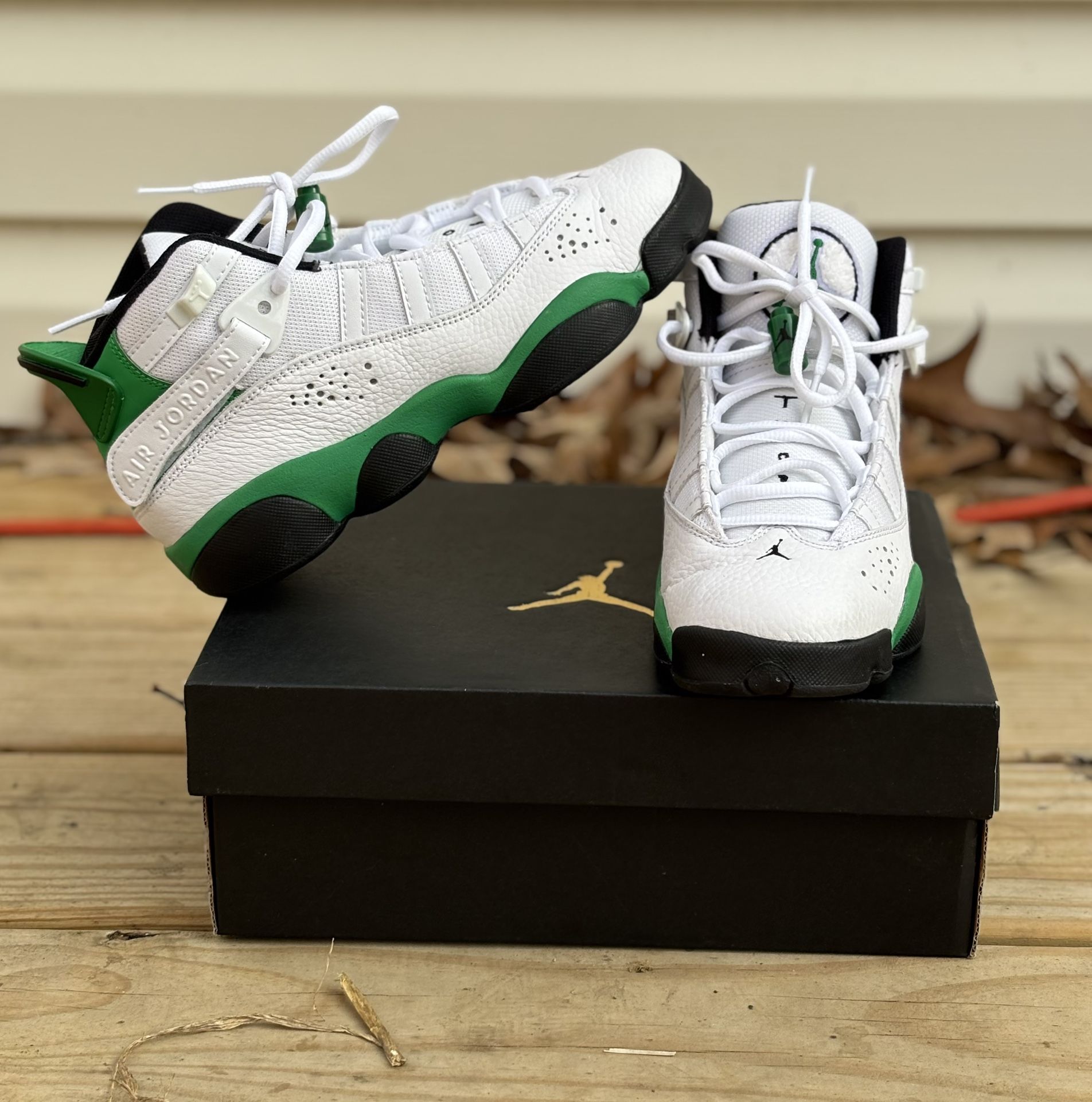 Jordan 6 Rings Lucky Green (GS)