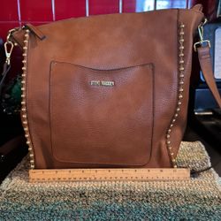 Steve Madden Crossbody/Shoulder Brown Leather Purse 