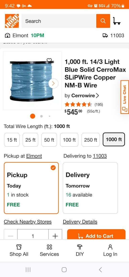 14-3 Romex 400$ Obo Have 2 Rolls