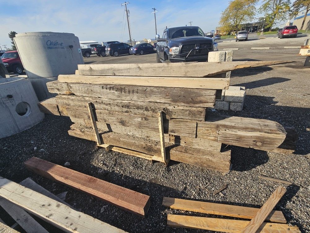 Lumber 16 Pieces Of 10ft And 12ft  Railroad Ties