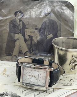 Heritor automatic tank-style watch