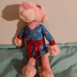 The Pink Panther 1999 11" Smoking Jacket Pipe Robe Stuffed Animal 