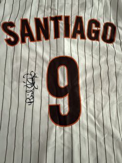 Signed:Benito Santiago SD #9 Hall Of Fame SGA Shirt Jersey 