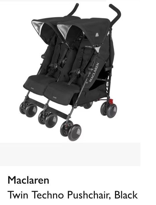 Double Stroller - Maclaren Twin Techno black