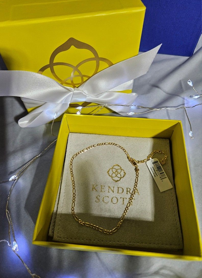 Kendra Scott Rylie Anklet In 18K Yellow Gold Vermeil ( Brand New)