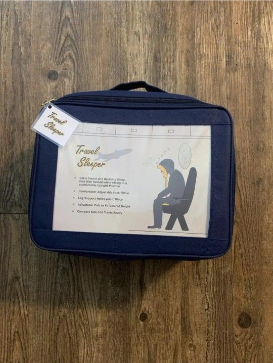 Portable Travel Sleeper Airline Pillow Nib Carrying Case Luggage Carry On