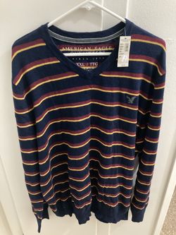 American Eagle V Shape Men Sweater. Multi Color XXL 