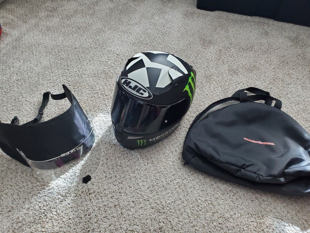 HJC RPHA 10-PLUS BEN SPIES MONSTER II MOTO GP REPLICA MOTORCYCLE HELMET CLEAR VISOR HELMET BAG