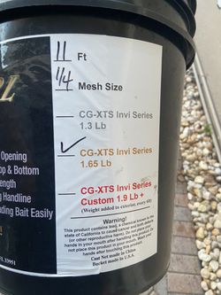 CG-XTS Invi Series Cast Nets - 1.65 Lb - Black Pearl Cast Nets