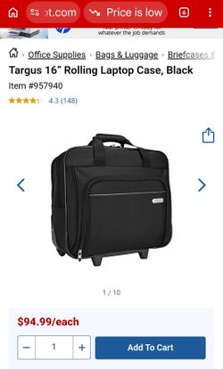 Rolling laptop bag