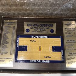 1993 NCAA Champions North Carolina Plaque