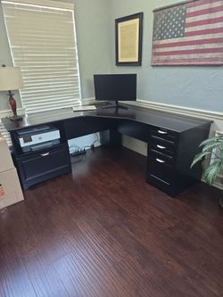 Magellan Performance L-shaped Desk 71"-Espresso (DESK ONLY)
