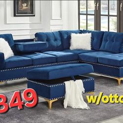 New Sectional With Ottoman $849 