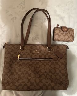 Coach Signature Tote Bag and Wallet