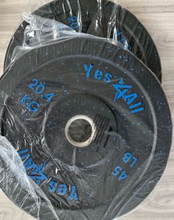 New pair of 45 pounds bumper weights