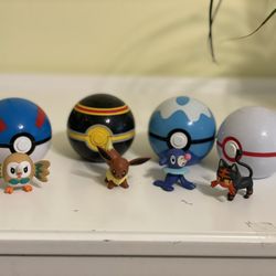 4 Pokémon Poke Balls With Characters