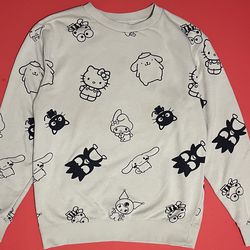 Bioworld Sanrio Hello Kitty and Friends All-Over Print Sweatshirt